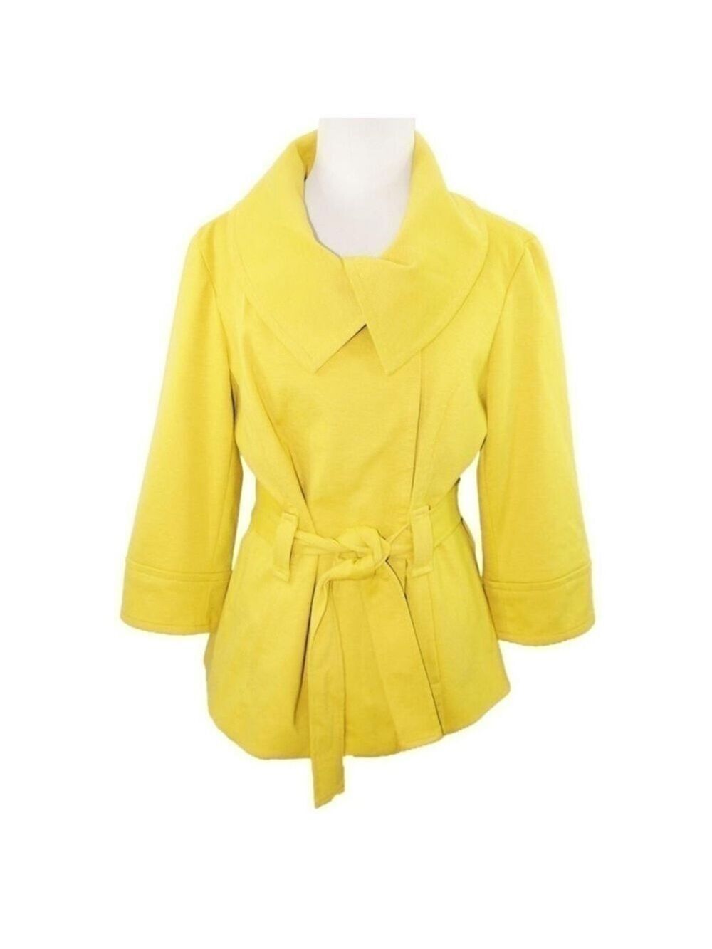 Sandro Sportswear pointed fold over collar asymmetrical wrap jacket size M